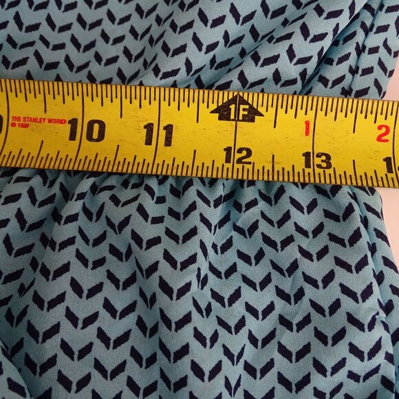 Love Fire Strapless Blue Patterned  Jumpsuit Women Size M Elastic Waist Pockets - Picture 10 of 12